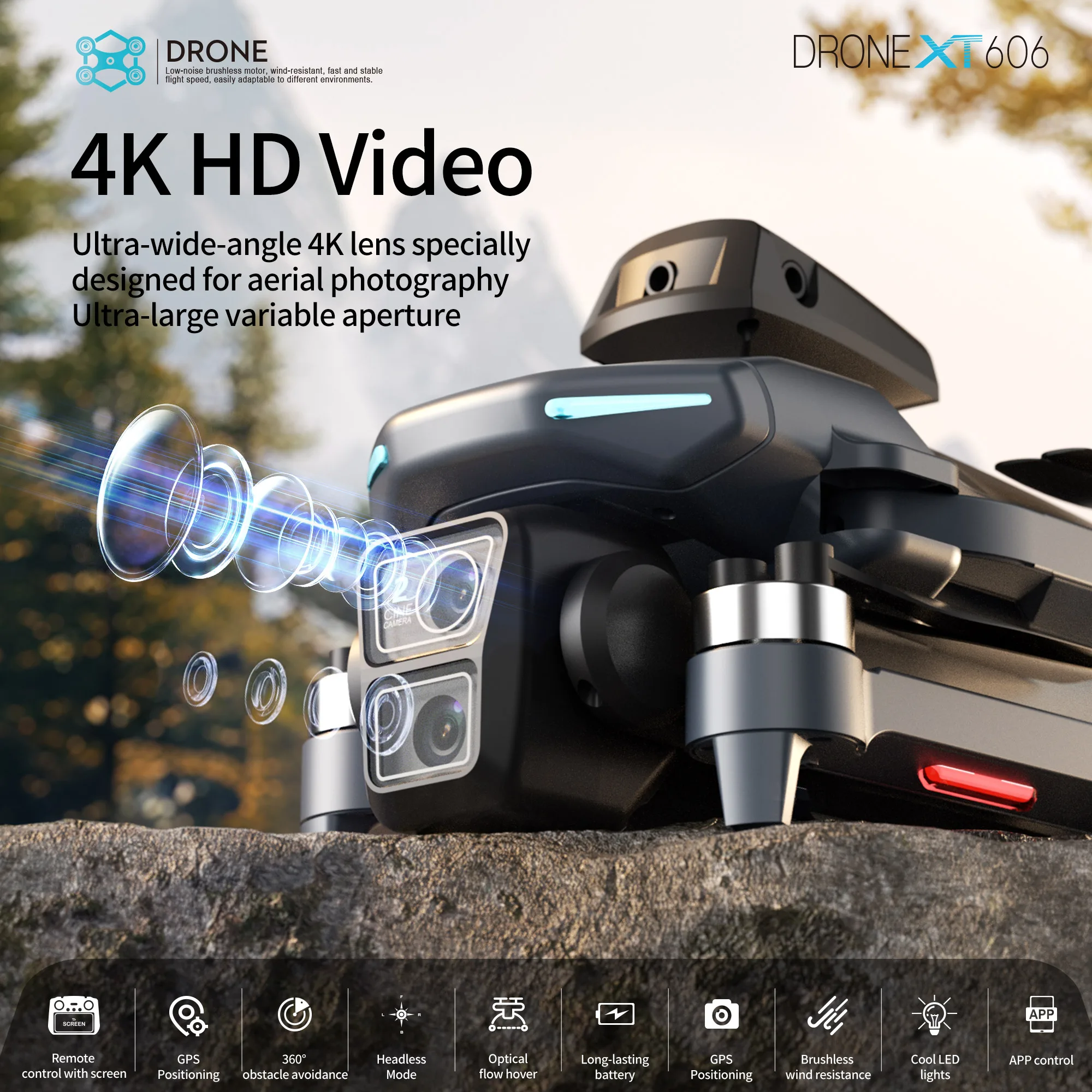 Dron Profesional Lenovo XT606  - Drone Gps Mount reseña y precio