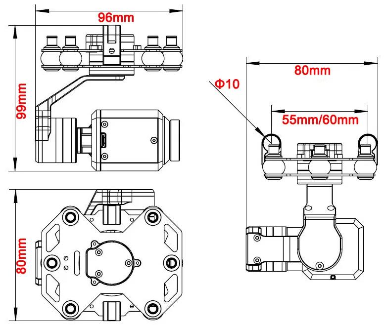 Tarot TL3T20 Gimbal de 3 Ejes  - Drone Camera reseña y precio